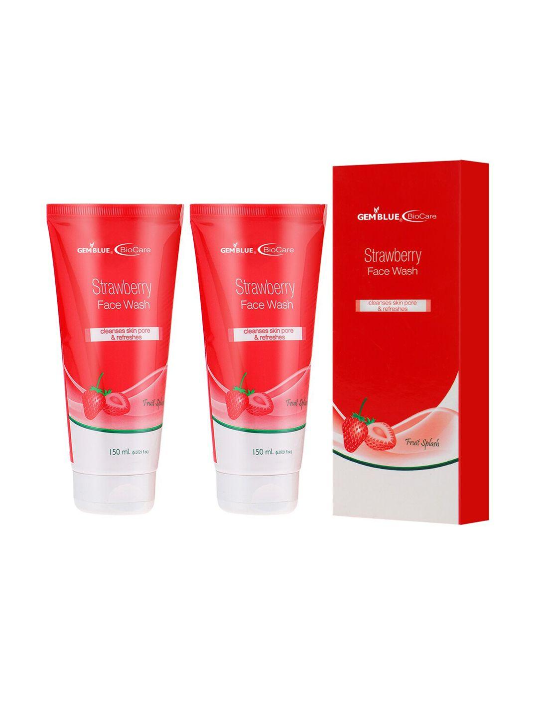 gemblue biocare strawberry face wash 150ml (pack of 2)