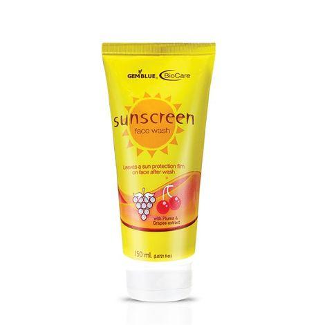 gemblue biocare sunscreen face wash