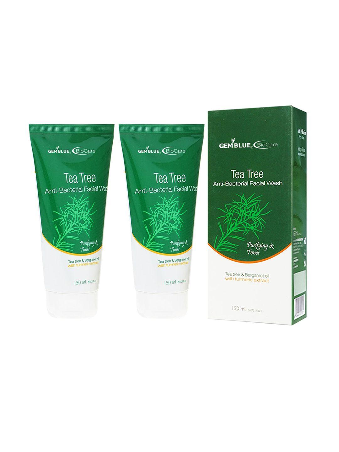 gemblue biocare tea tree face wash 150ml (pack of 2)