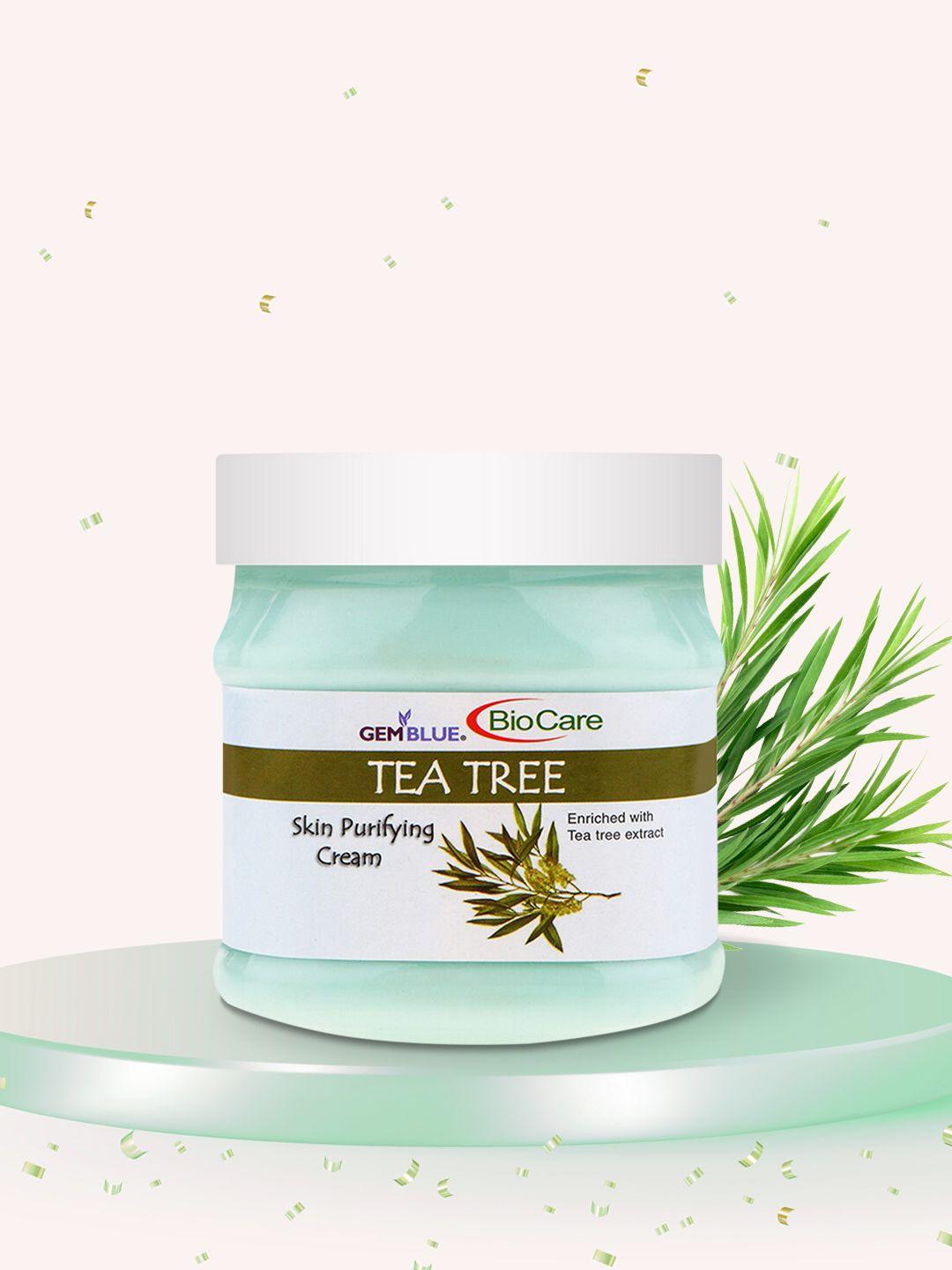 gemblue biocare tea tree purifying face & body cream 500ml