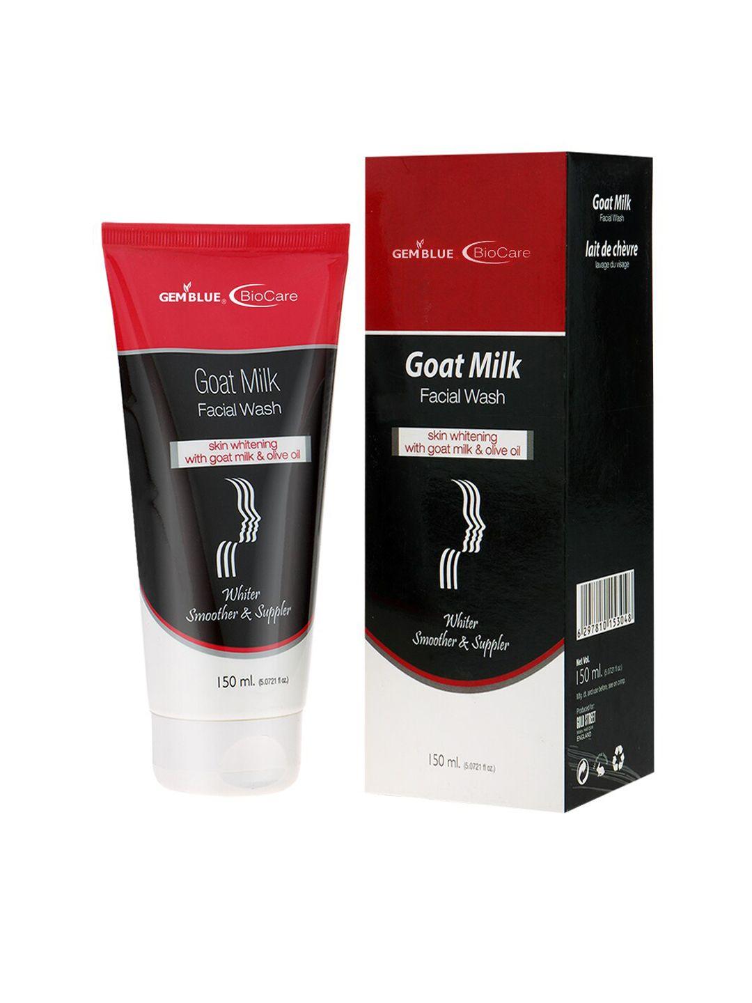 gemblue biocare unisex goat milk facial wash 150 ml