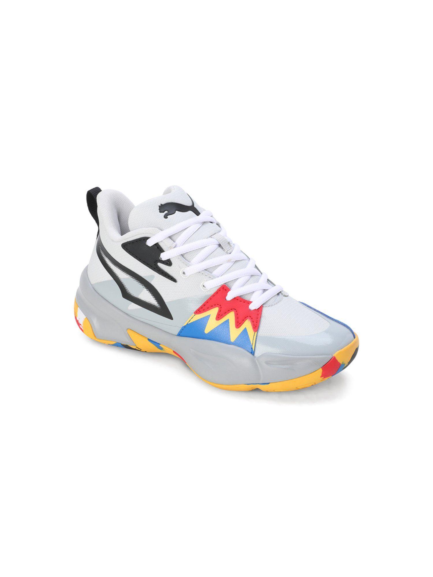 genetics jr grey basketball shoes