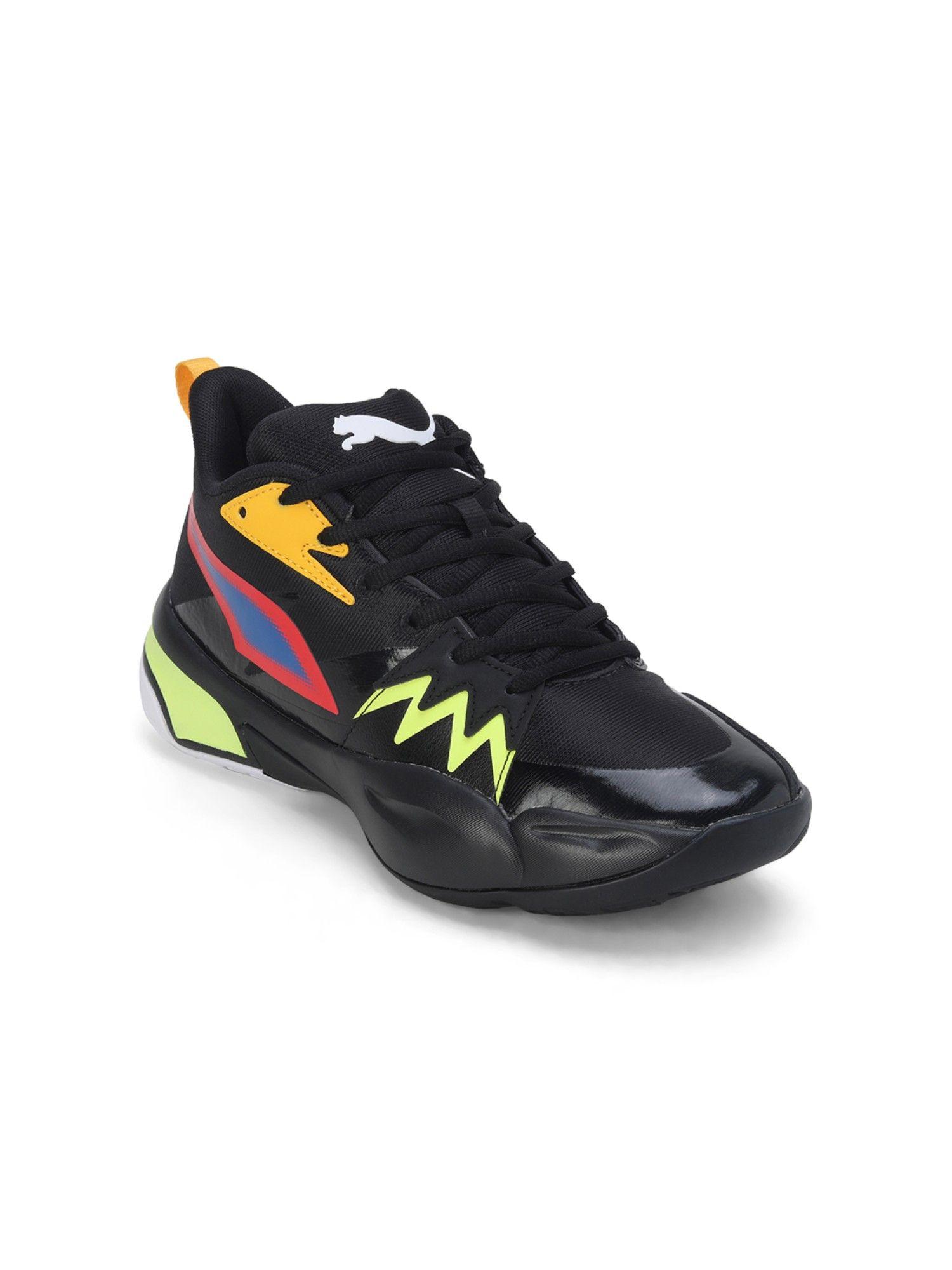 genetics jr kids black basketball shoes