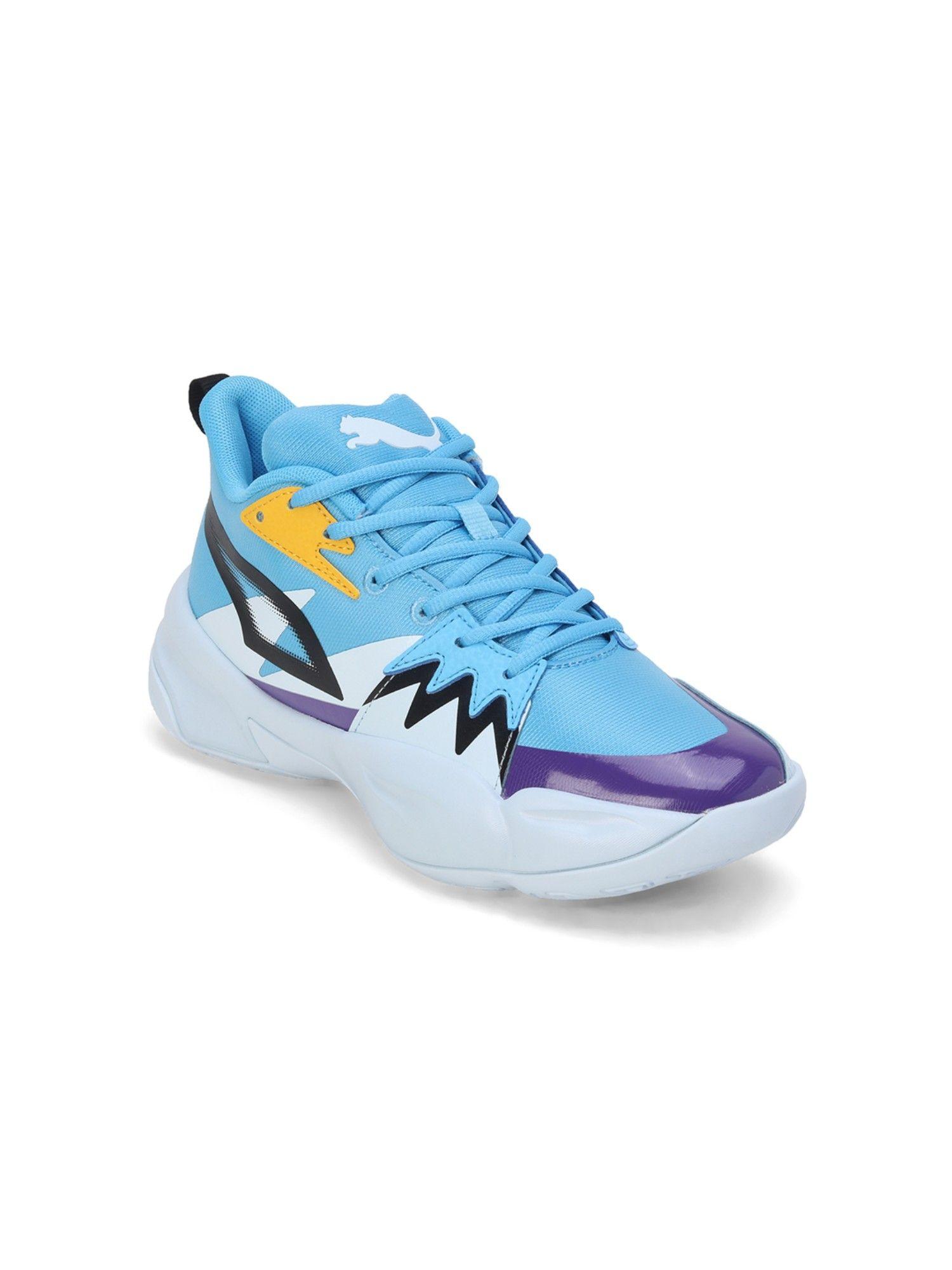 genetics jr kids blue basketball shoes