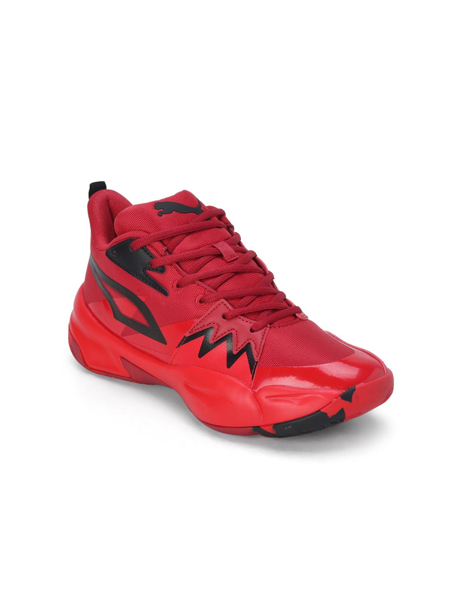 genetics jr kids red basketball shoes