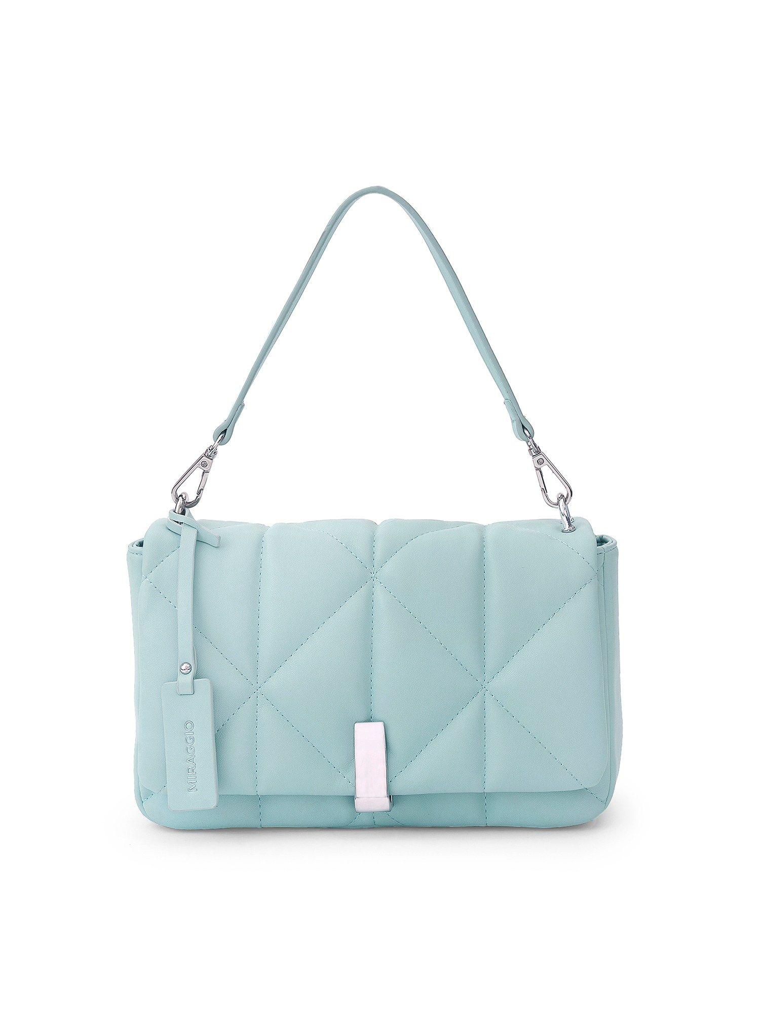 genevieve quilted sling/crossbody bag for women - light blue