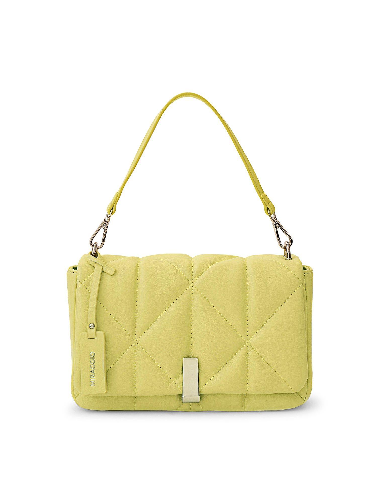 genevieve quilted sling/crossbody bag for women - yellow