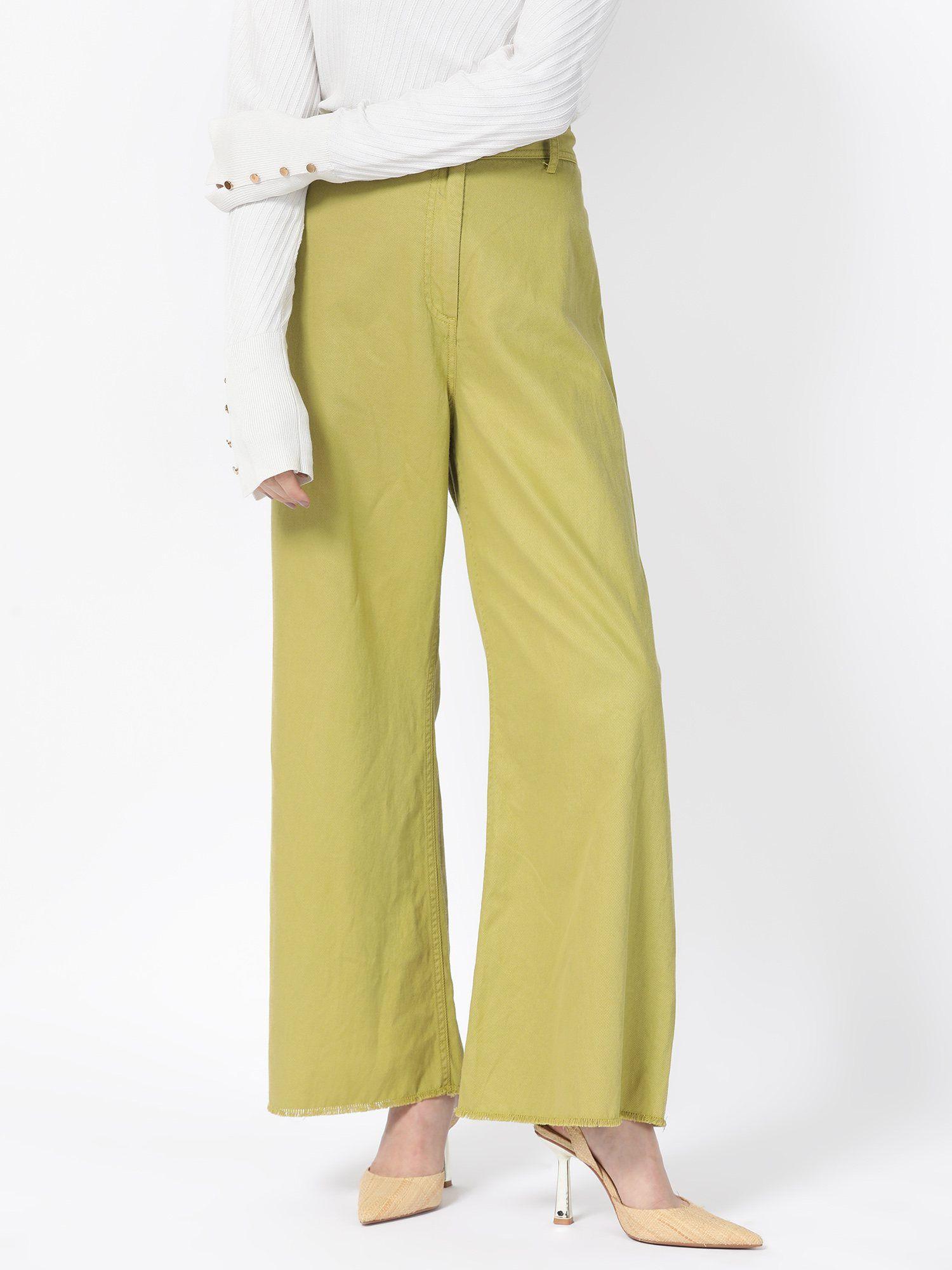 genia fluorescent green solid trouser