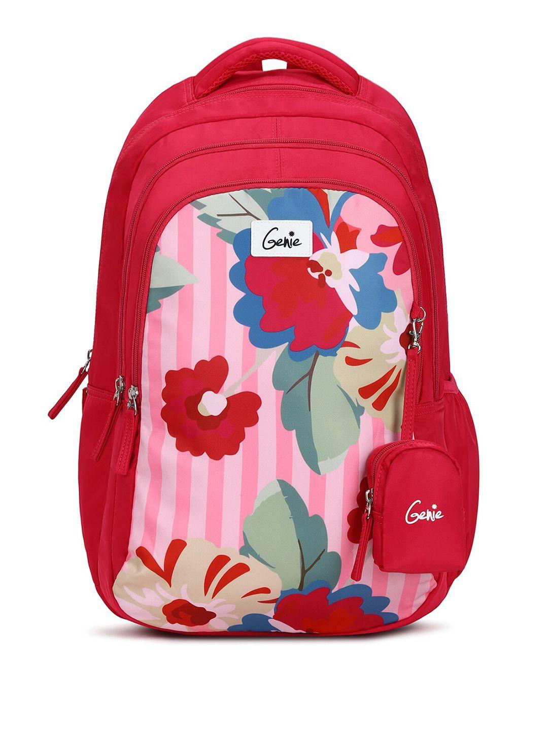 genie women floral printed backpack - up to 18 inch laptop