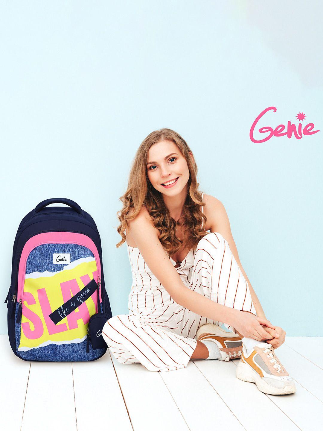 genie women typography printed backpack - up to 18 inch laptop