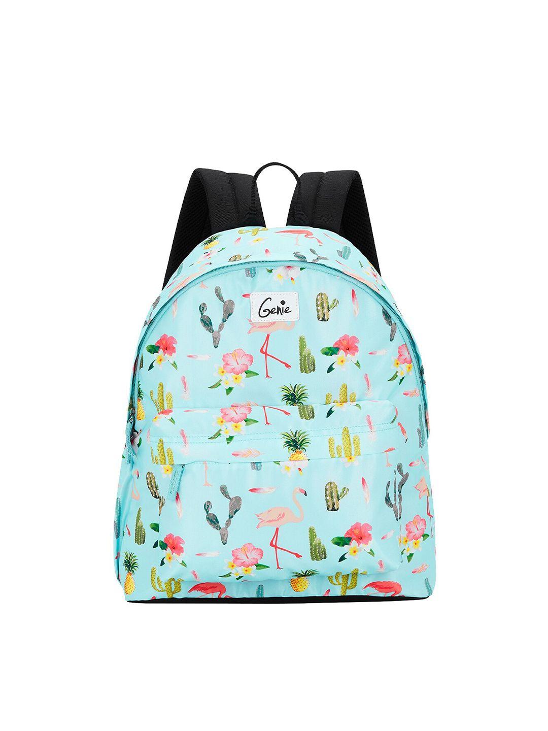 genie unisex floral print casual backpack-13l