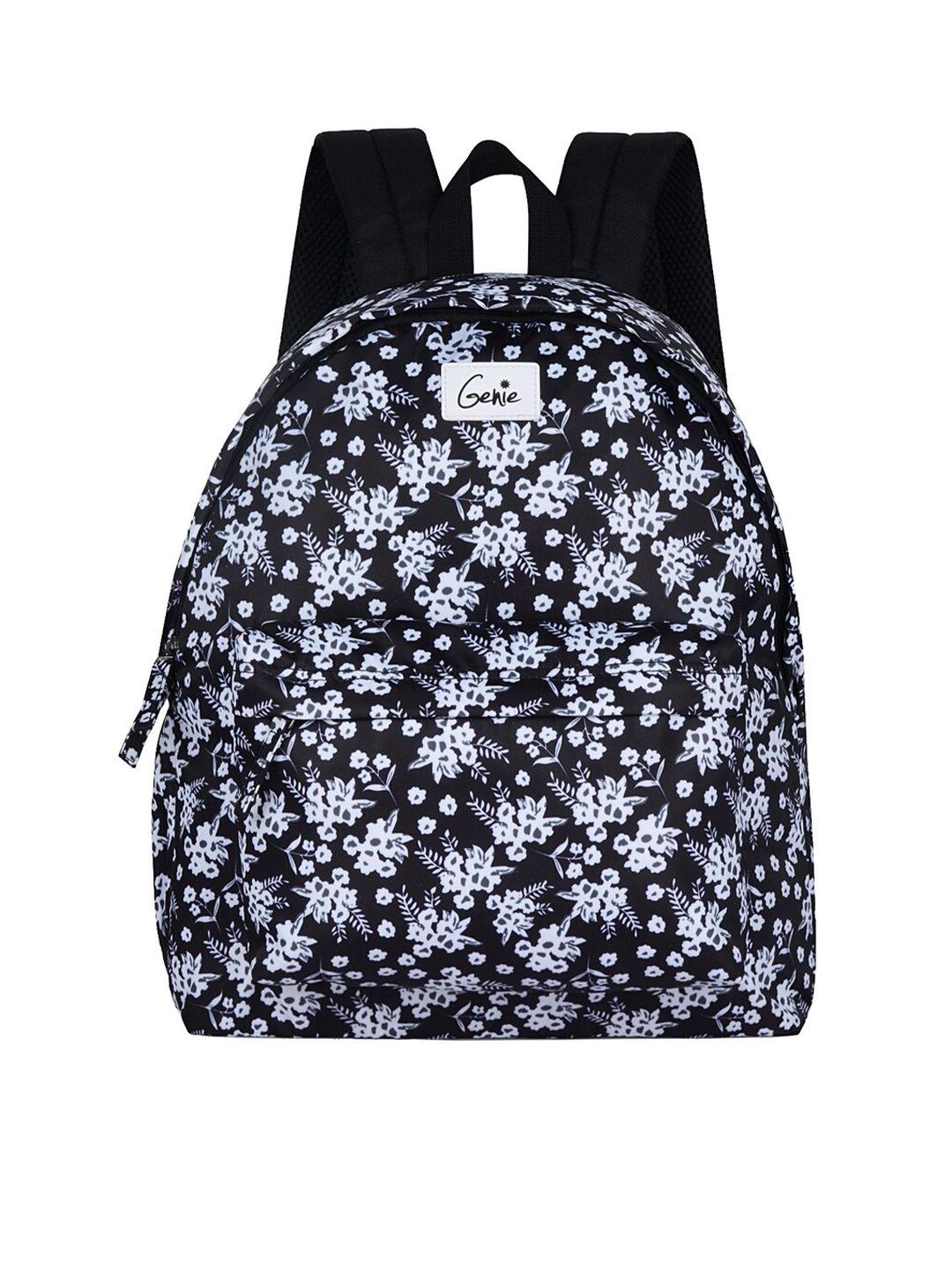 genie unisex floral printed medium casual backpack -18l