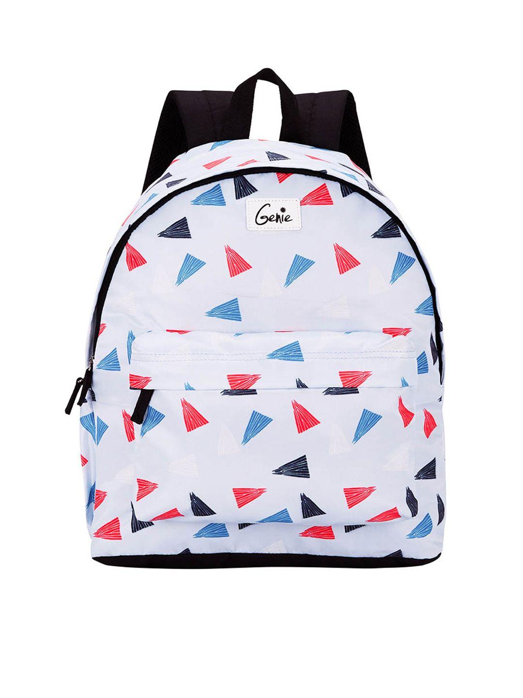 genie unisex geometric print casual backpack - 13 l