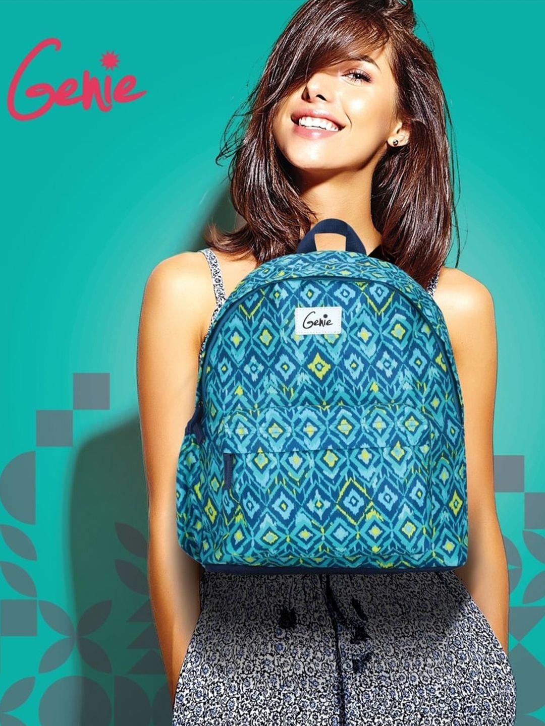 genie unisex geometric print casual backpack-13l
