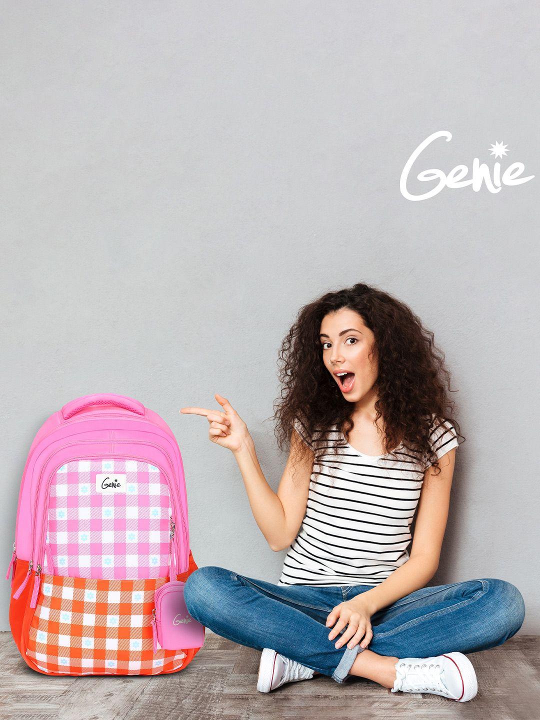 genie women checked backpack - up to 18 inch laptop