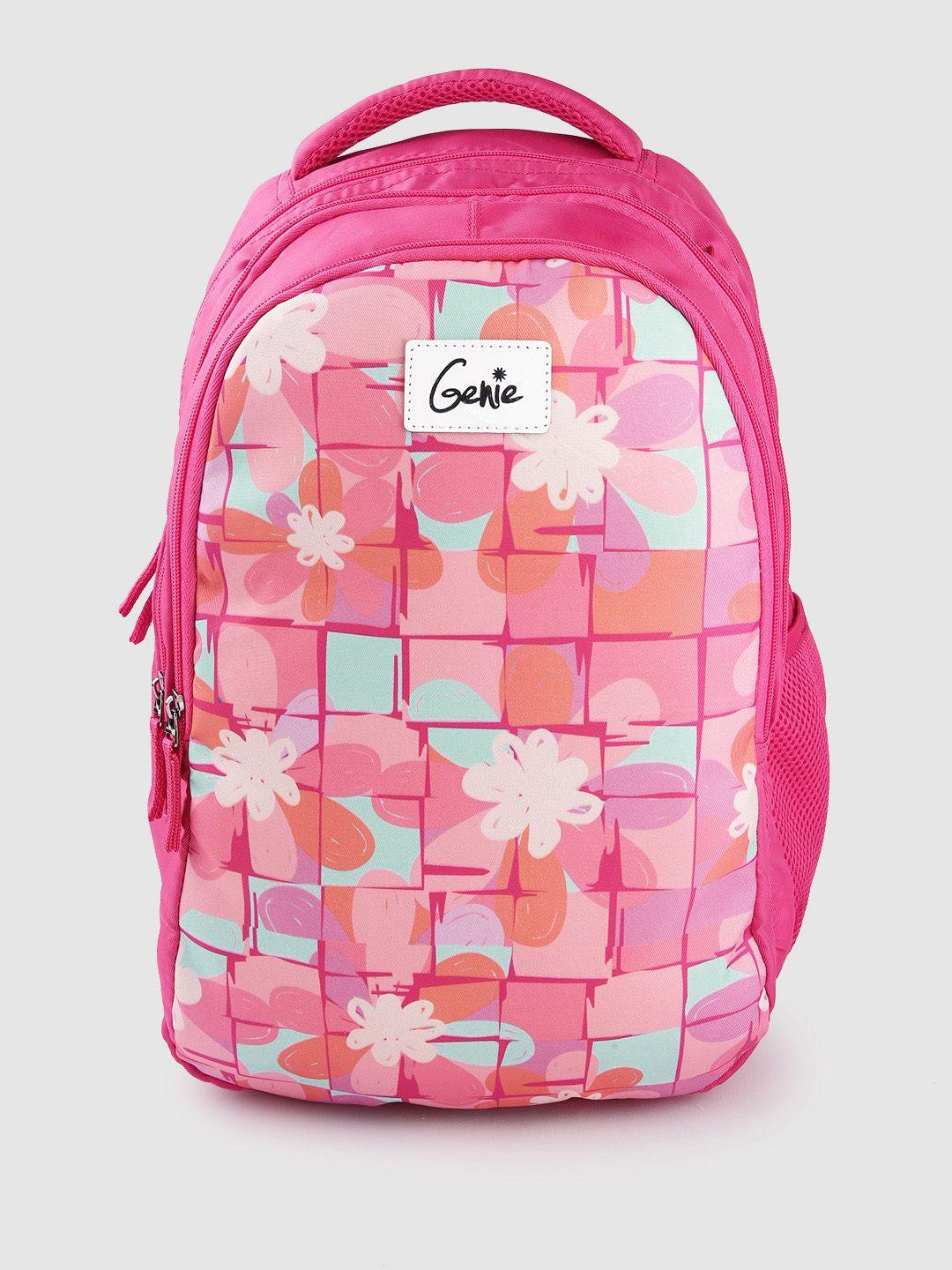 genie women floral printed backpack - 27 l