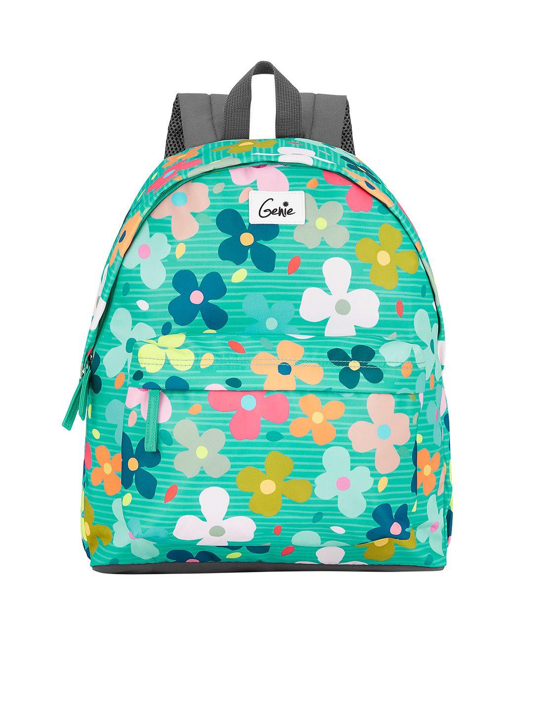 genie women floral printed water resistant lightweight laptop backpack