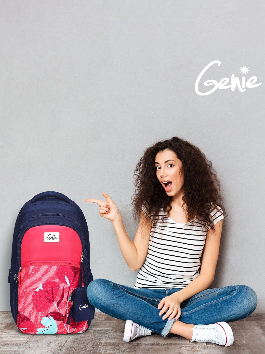 genie women printed 18 inch laptop backpack