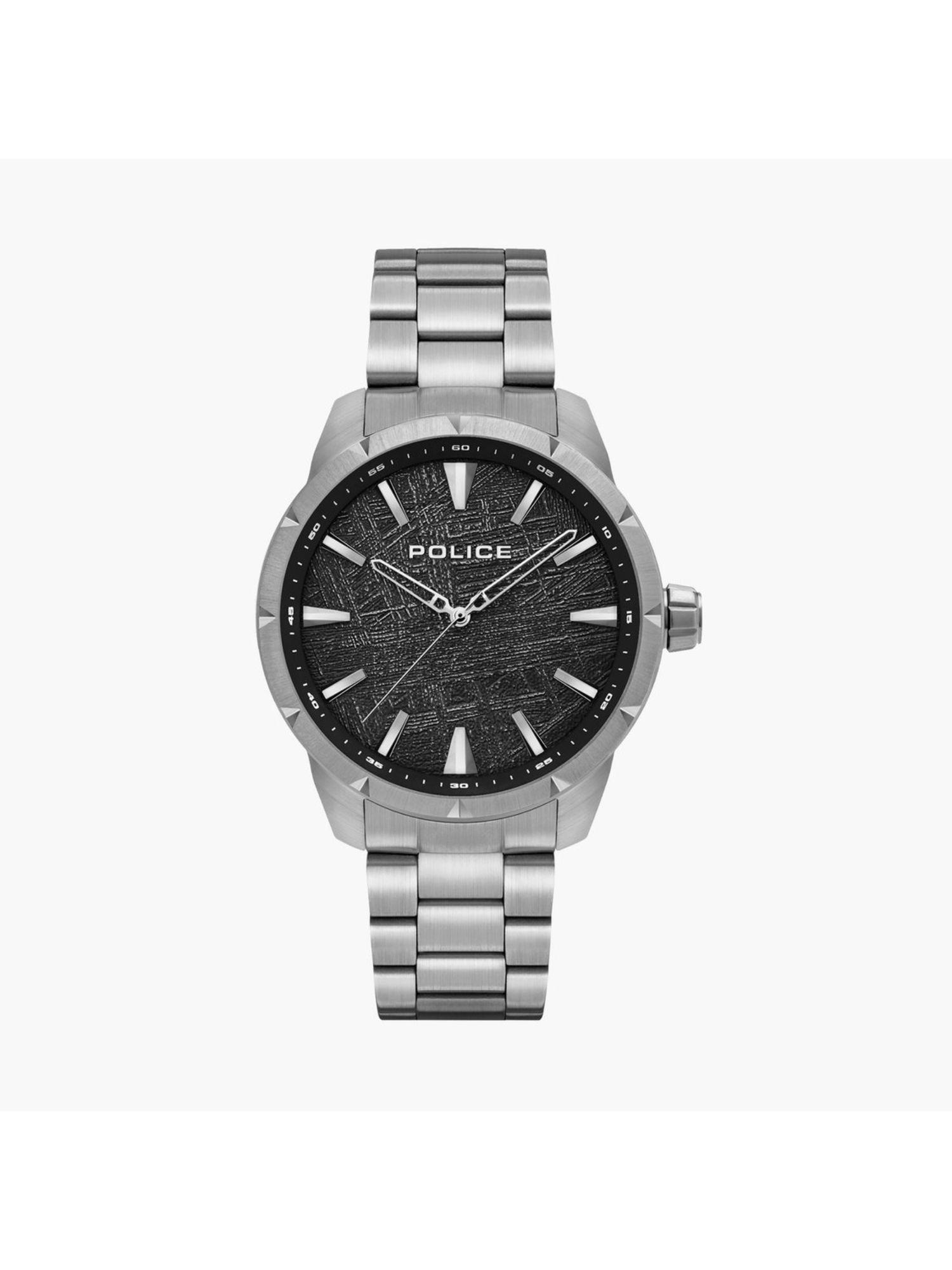 gents metal black dial analog watch for men plpewjg2202901