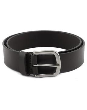 genuine leather belt with tang clasp