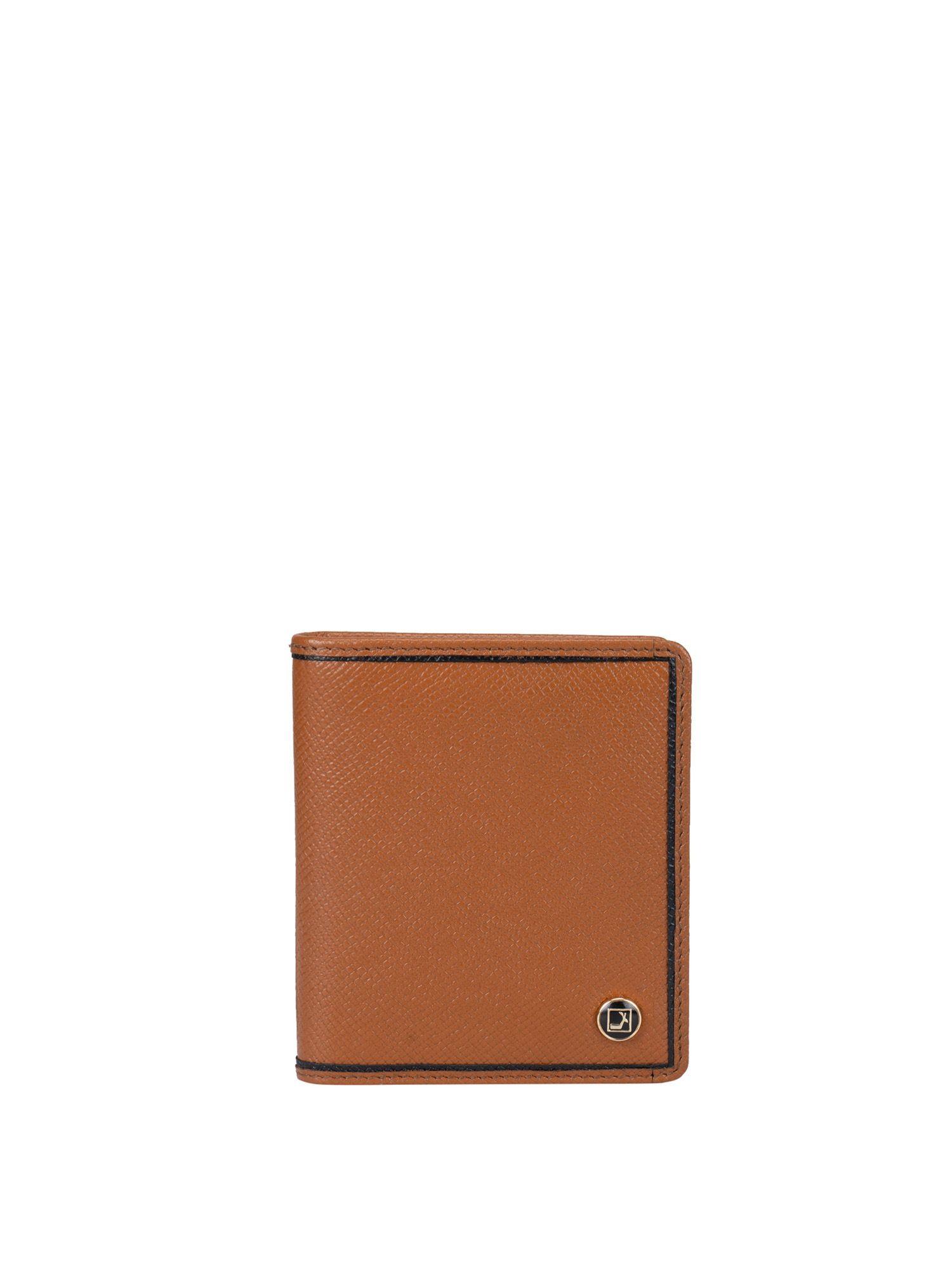 genuine leather cognac card case
