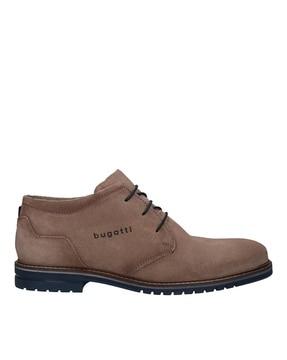 genuine leather lace-up casual shoes