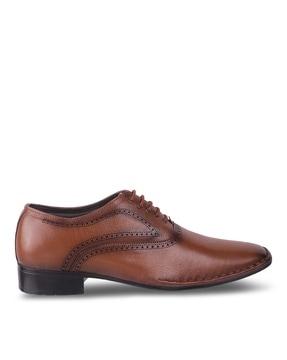 genuine leather oxfords with borguing