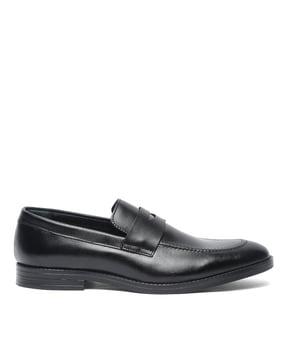 genuine leather slip-on formal shoes