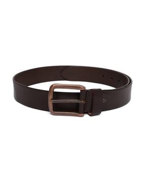 genuine leather belt with buckle strap