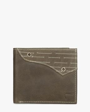 genuine leather bi-fold wallet