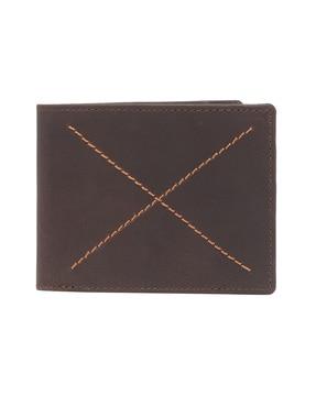 genuine leather bi-fold wallet