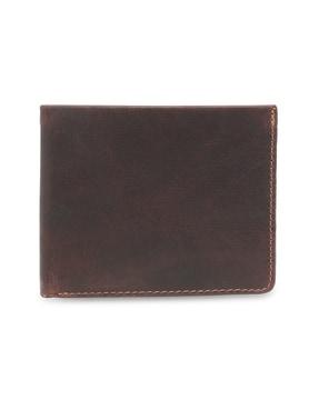 genuine leather bi-fold wallet