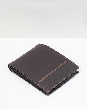 genuine leather bi-fold wallet