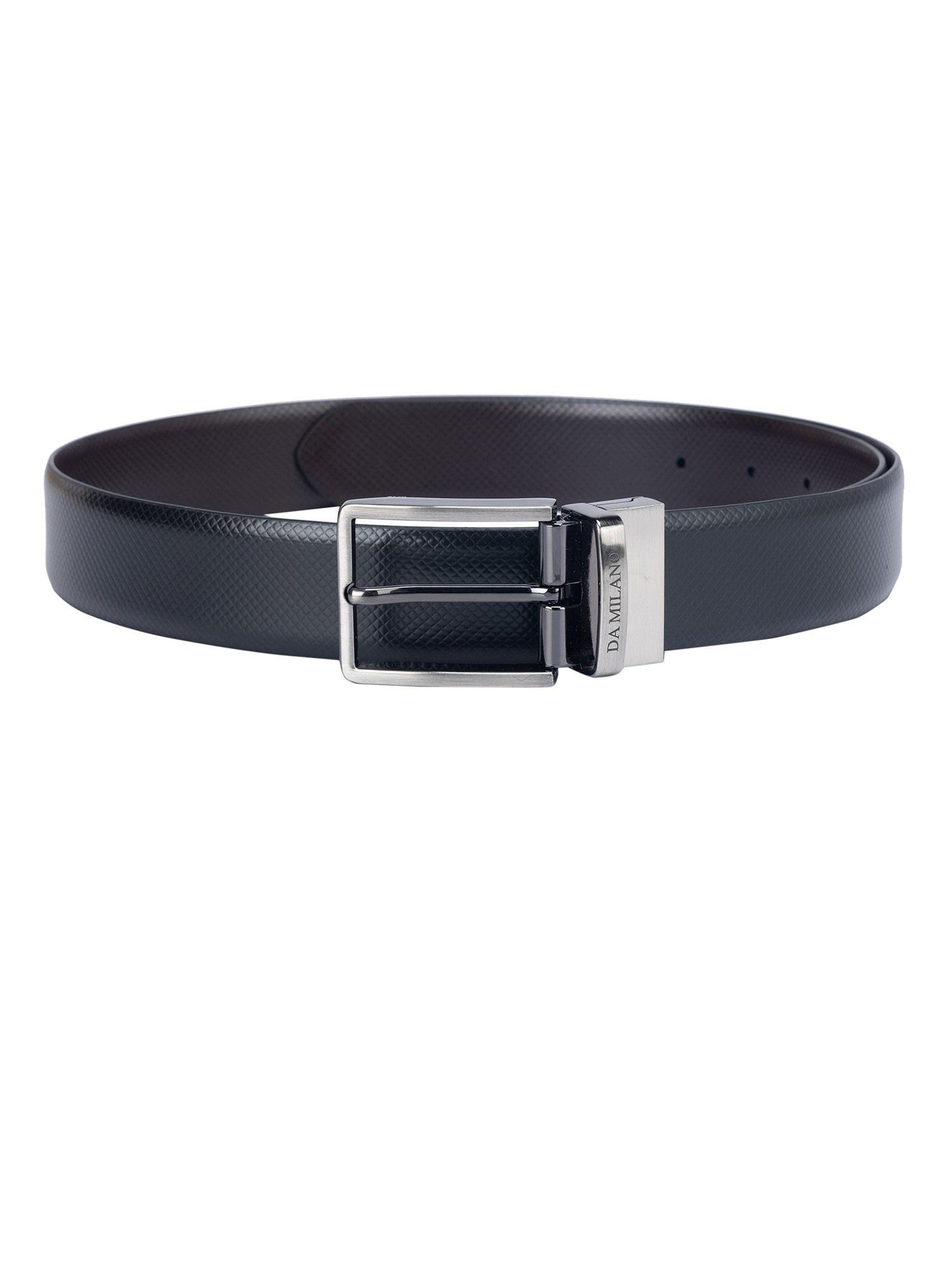 genuine leather black & brown reversible belt