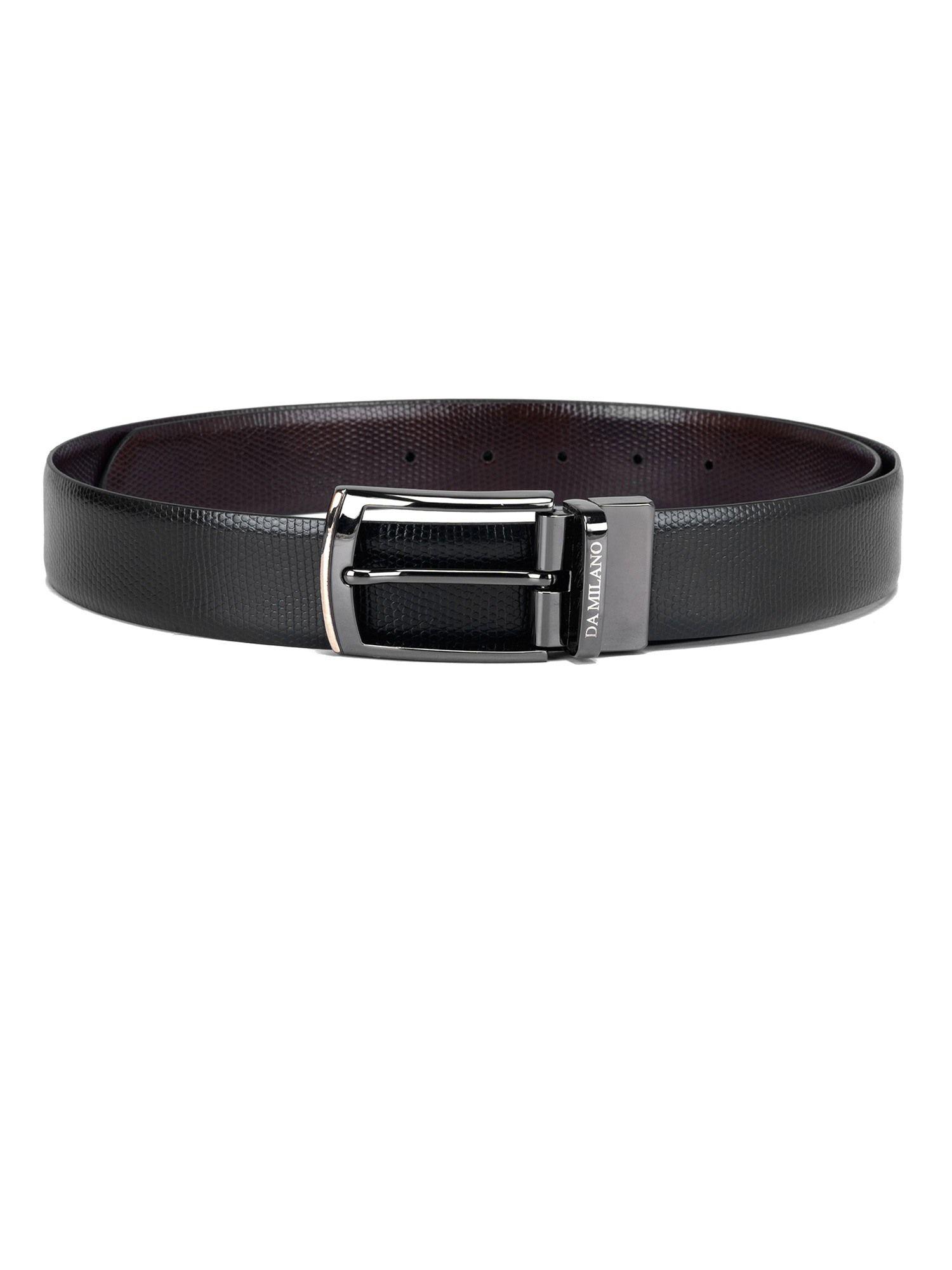 genuine leather black & brown reversible belt