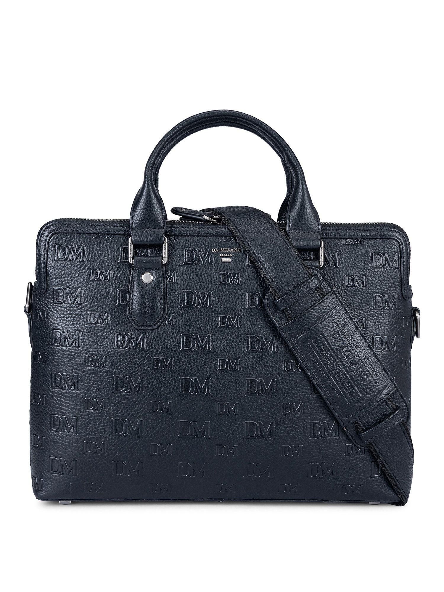 genuine leather black laptop bag upto 13 inch