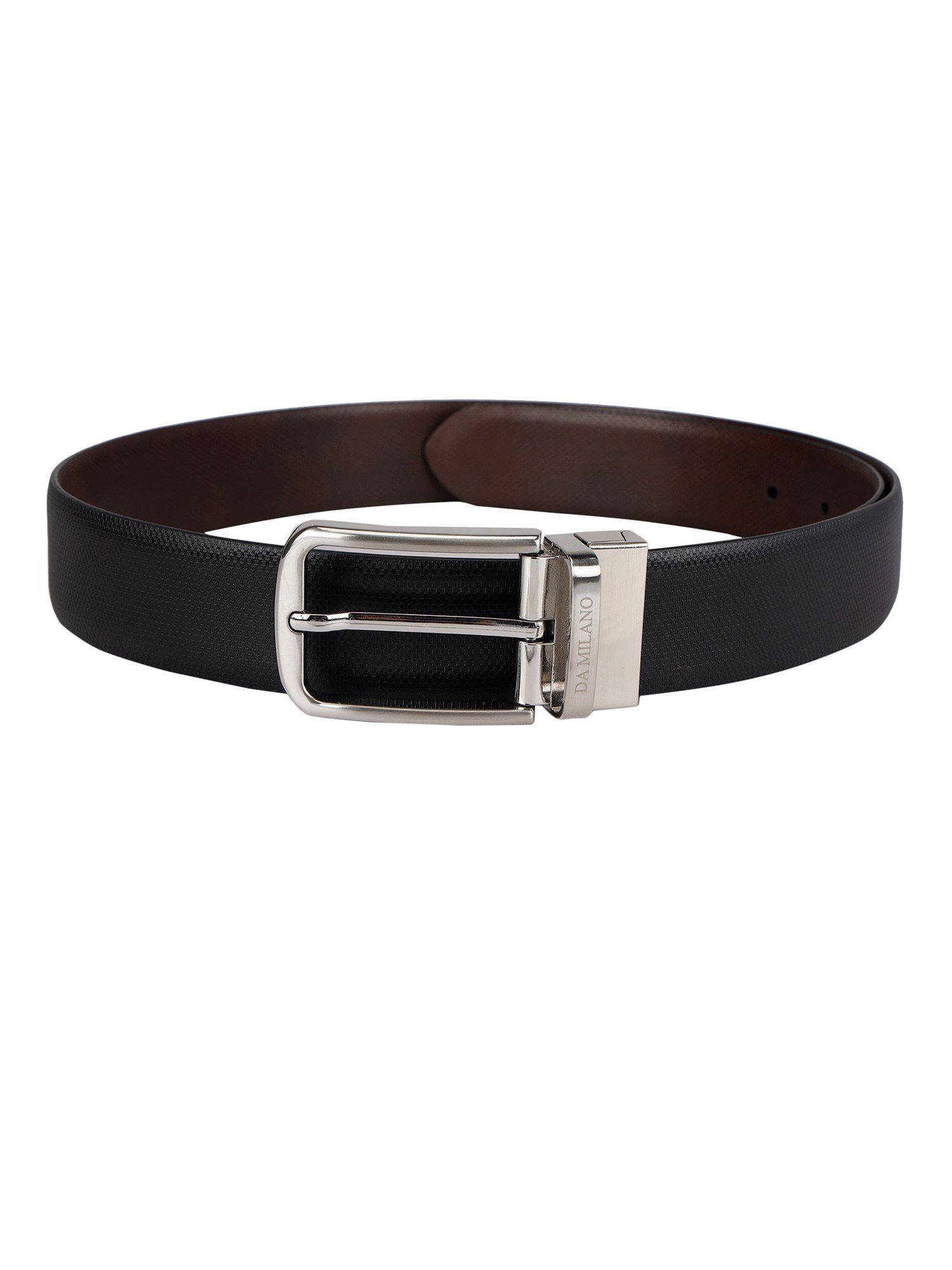 genuine leather black men's belt