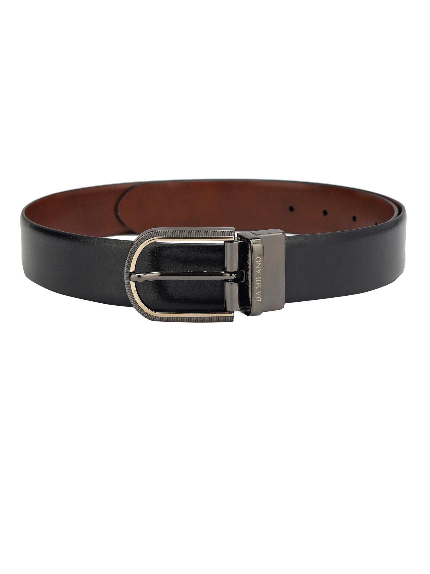 genuine leather black men's belt