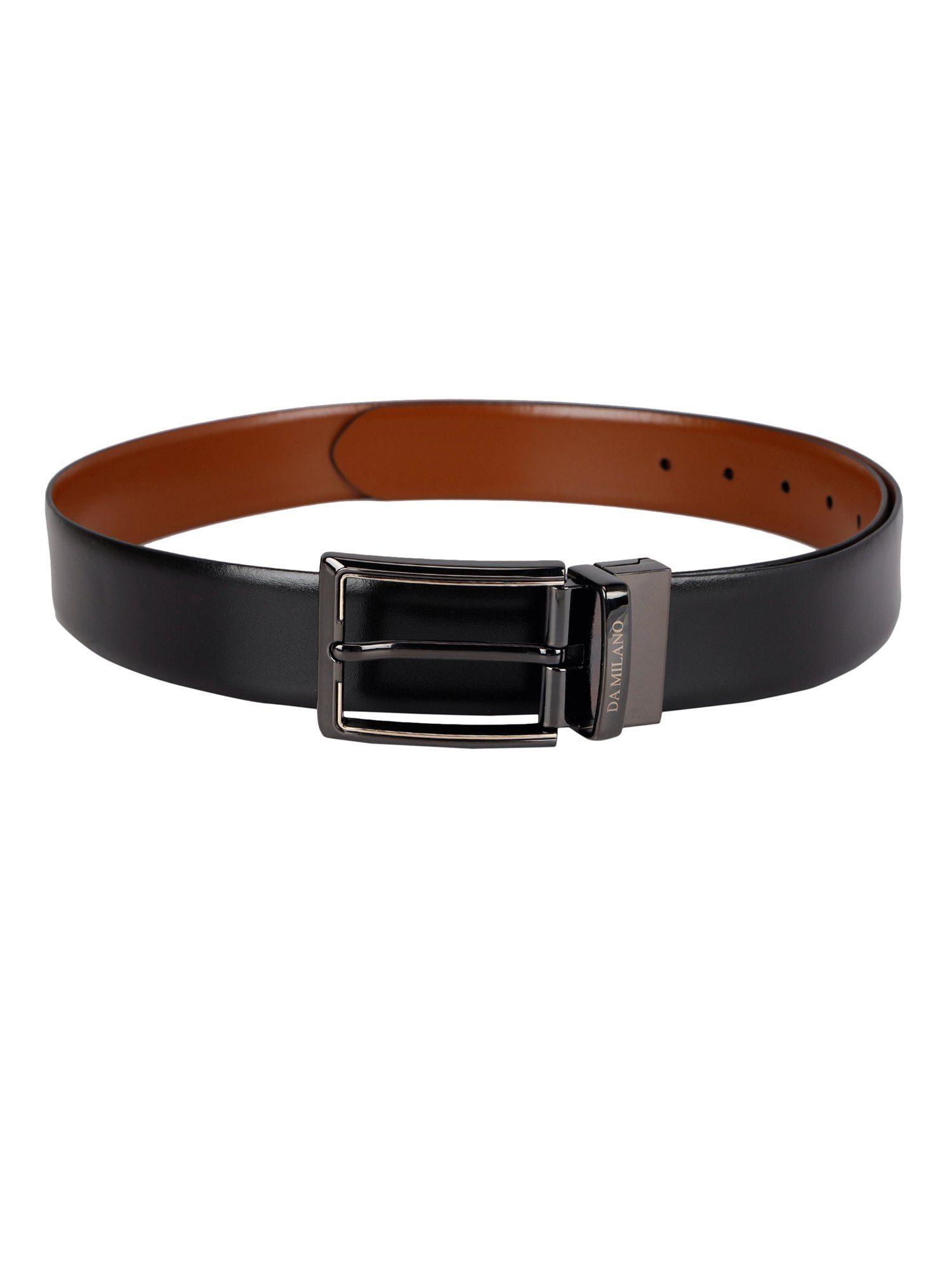 genuine leather black men's belt