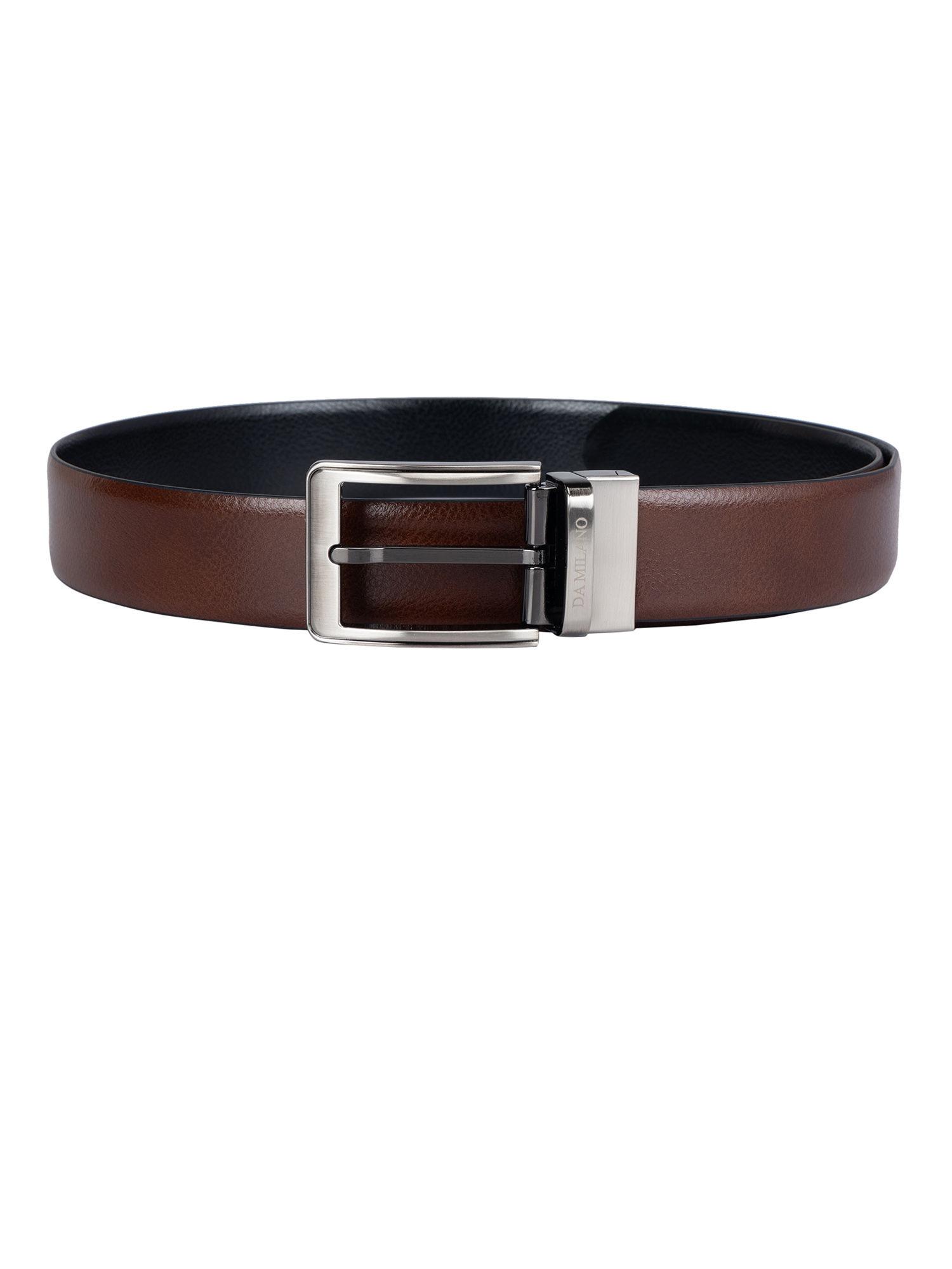 genuine leather brown & black mens belt
