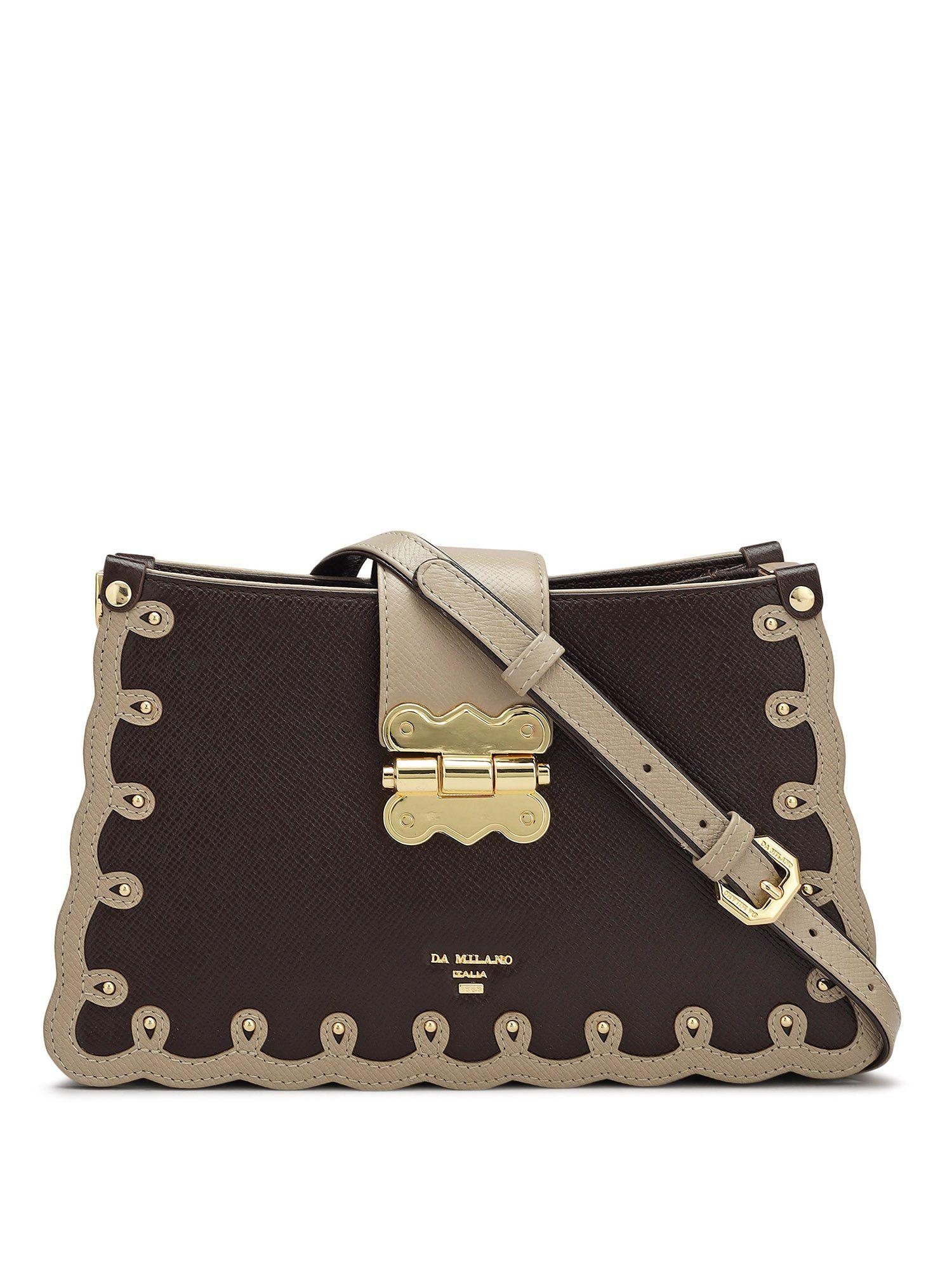 genuine leather brown handbag (set of 2)