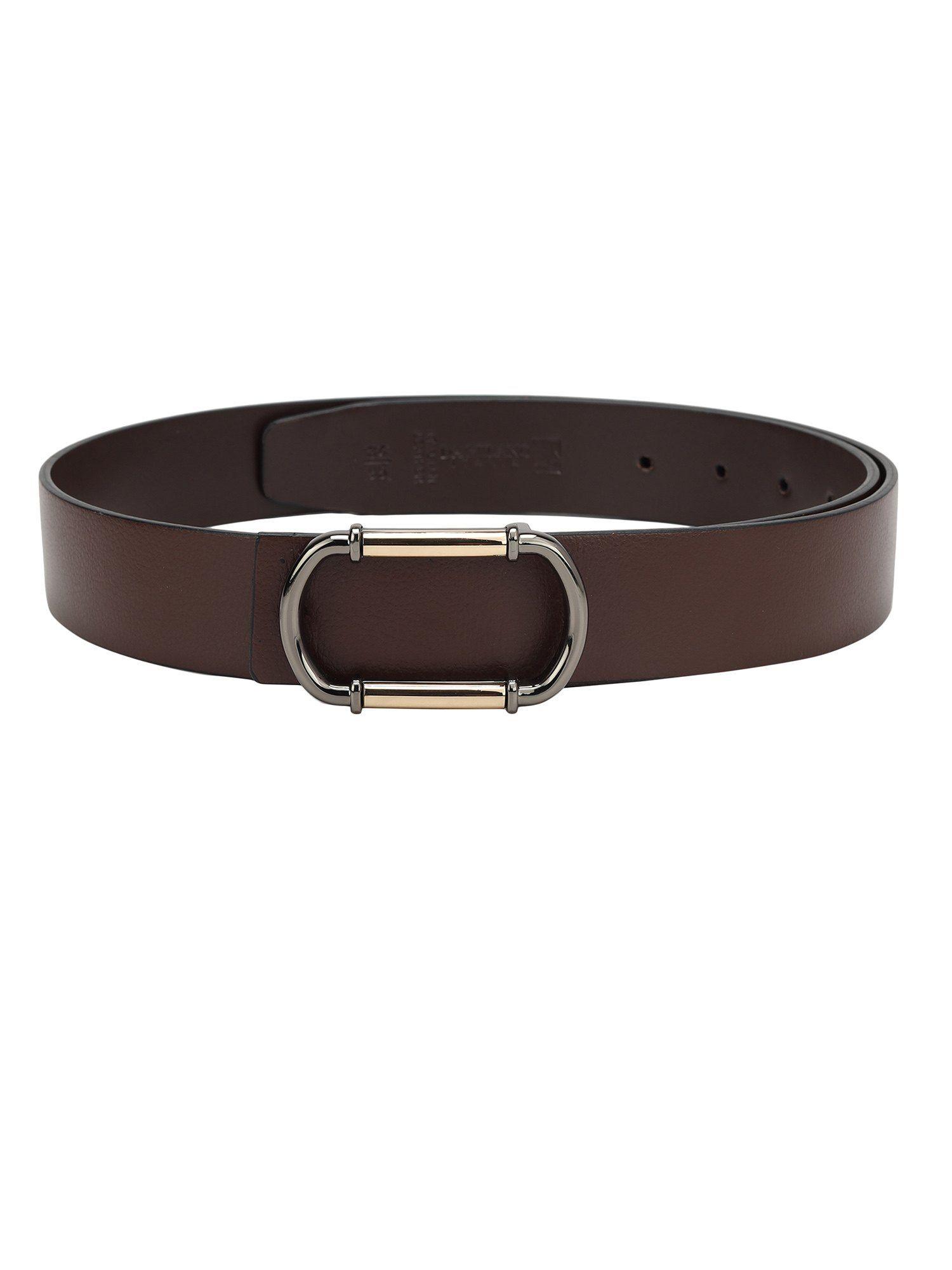 genuine leather brown men's belt
