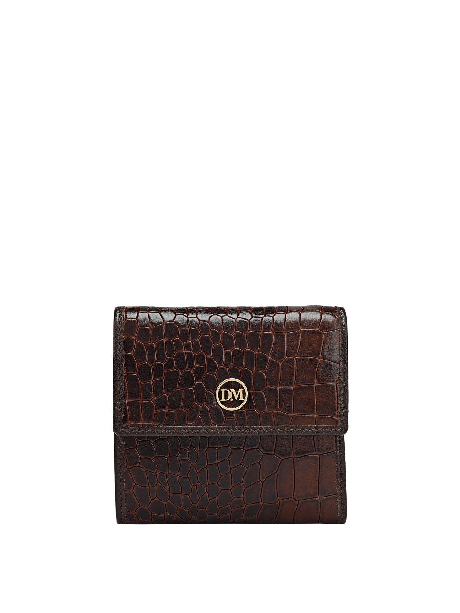genuine leather brown women wallet
