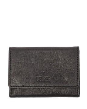 genuine leather card holder with snap buttons