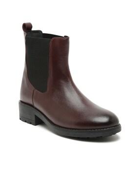 genuine leather chelsea boots