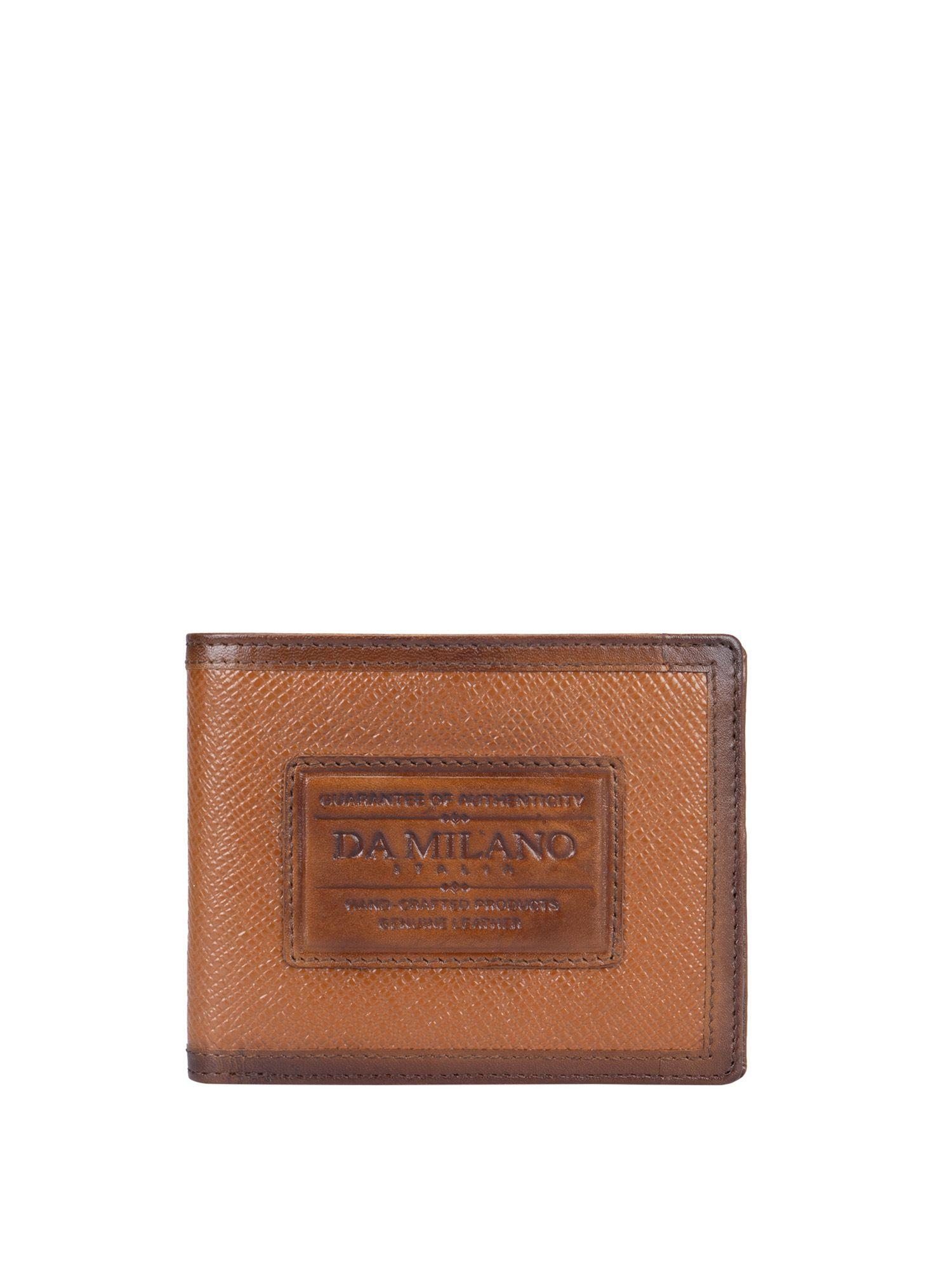 genuine leather cognac mens wallet