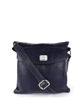 genuine leather crossbody bag with detachable strap
