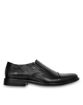 genuine leather formal slip-on shoes