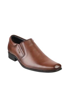 genuine leather formal slip-on shoes