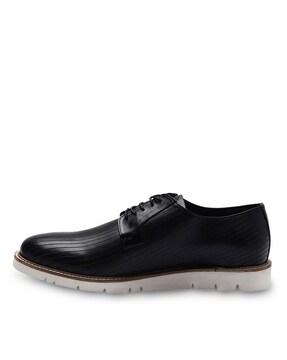 genuine leather lace-up shoes